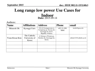 Long Range Low Power IoT Applications for Indoor Environments