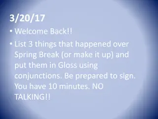 Exciting Spring Break Update Using ASL Conjunctions