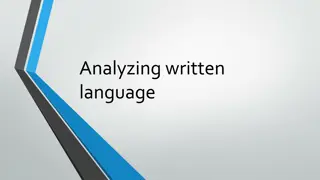 Discourse Analysis: Exploring Language & Power