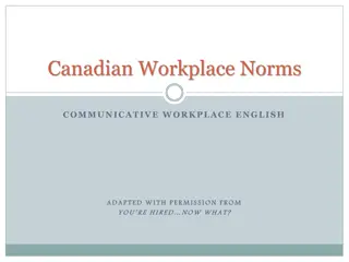 Understanding Workplace Norms in Canada