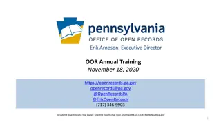 Office of Open Records Annual Training Highlights 2020