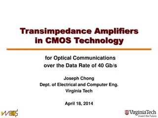 Transimpedance Amplifiers in CMOS Technology for Optical Communications at 40 Gb/s