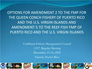 Proposed Amendments for Queen Conch and Reef Fish Fisheries in Puerto Rico and US Virgin Islands