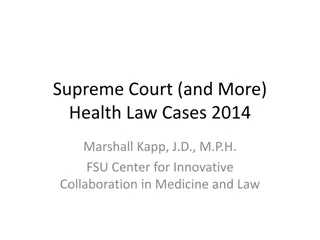 Supreme Court Health Law Cases 2014 Review