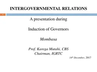 Intergovernmental Relations in Kenya