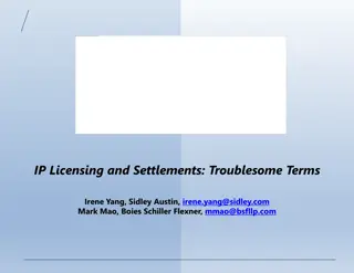 IP Licensing and Settlements: Key Provisions and Case Studies