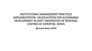 Implementation of Institutional Management Practices on Education for Sustainable Development in Kenyan Universities