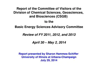 Report of Committee of Visitors - Division of Chemical Sciences, Geosciences, and Biosciences Review FY 2011-2013