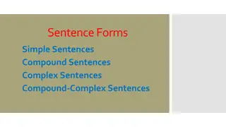 Understanding Sentence Forms and Structures