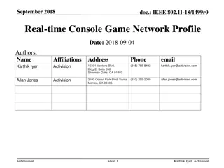 Challenges in Real-Time Console Game Networking