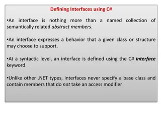 Interfaces in C#