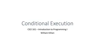 Conditional Execution in Programming