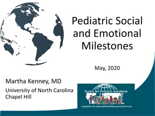 Pediatric Social and Emotional Milestones in Anesthesia