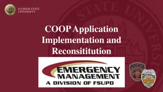 COOP Application Implementation & Reconstitution Guide