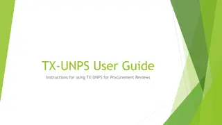 TX-UNPS User Guide: Instructions for Procurement Reviews