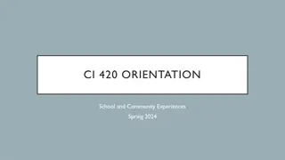 School and Community Experiences Orientation - Spring 2024