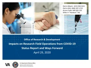 Impact of COVID-19 on Research Field Operations: Status Report & Future Strategies