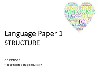 Strategies for Analyzing Text Structure in Language Paper 1 Practice Questions