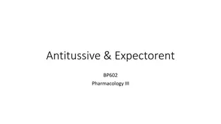 Antitussive and Expectorant Medications in Pharmacology III