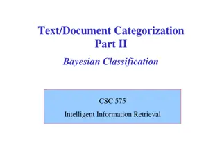 Bayesian Classification and Intelligent Information Retrieval