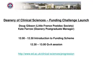 Deanery of Clinical Sciences Funding Challenge 2018 Launch Event