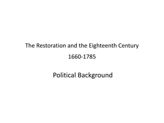 England in the Restoration and Eighteenth Century: Political Evolution and Social Transition