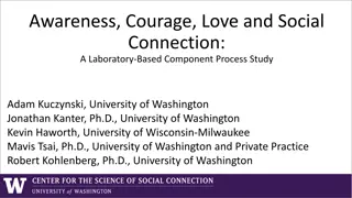 Laboratory-Based Component Process Study on Awareness, Courage, Love, and Social Connection