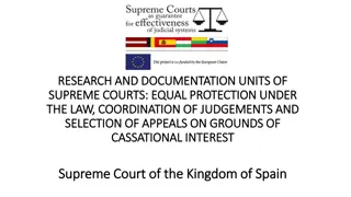 Research and Documentation Units of Supreme Court in the Kingdom of Spain