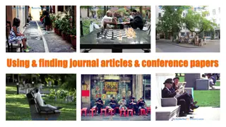 Different Types of Literature: Journals and Conference Papers