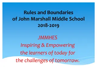 John Marshall Middle School 2018-2019 Rules and Boundaries