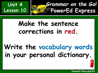 Grammar Correction and Writing Skills with PowerEd Express