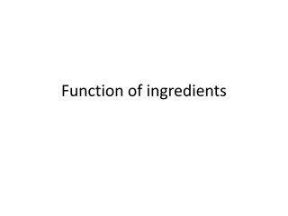 Understanding the Properties and Functions of Ingredients in Food Preparation