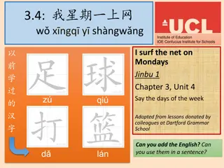 Learning Days of the Week in Chinese and English