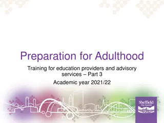 Preparation for Adulthood Training for Education Providers 2021/22