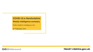 COVID-19 Weekly Intelligence Summary in Herefordshire