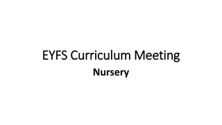 The Early Years Foundation Stage (EYFS) Curriculum