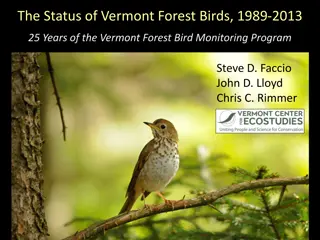 Vermont Forest Bird Monitoring Program: 25-Year Trends