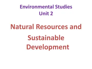 Understanding Natural Resources and Sustainable Development