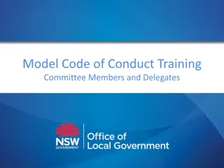 Model Code of Conduct Training and General Conduct Guidelines