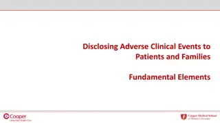 Disclosure of Adverse Clinical Events in Healthcare