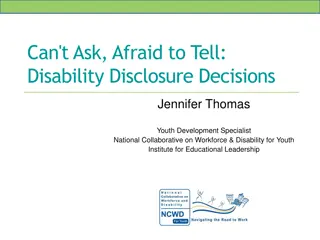 Understanding Disability Disclosure Decisions for Youth