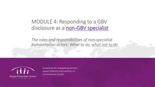 Guidelines for Survivor-Centered Approach in Responding to Gender-Based Violence