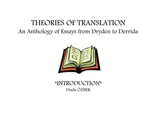 Overview of Translation Theories from Dryden to Derrida