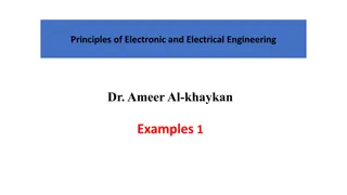 Principles of Electronic and Electrical Engineering Examples