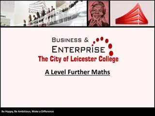 A Level Further Mathematics Course at The City of Leicester College