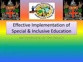 Effective Implementation of Special & Inclusive Education Policy Overview