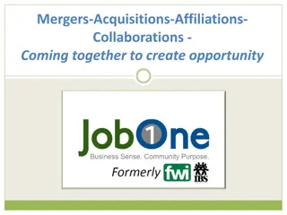 Mergers, Acquisitions, Affiliations, and Collaborations in Nonprofit Organizations