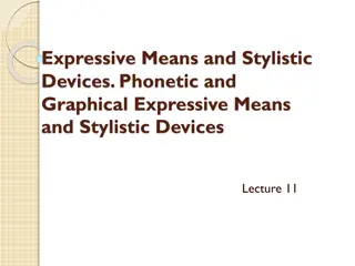 Expressive Means and Stylistic Devices in Language