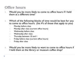 Exploring Office Hours Times and Locations for Better Accessibility