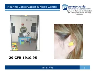 Hearing Conservation and Noise Control in the Workplace